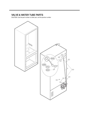 Valve/water tube parts