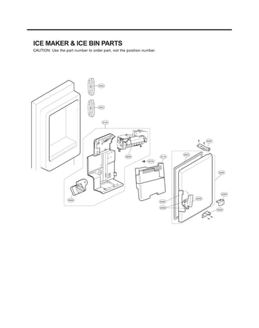 Ice maker/ice bin parts