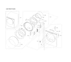 Samsung DVE22N6850X/A2-00 front parts assy diagram