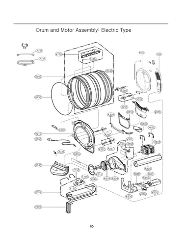 Drum/motor assy: electric type