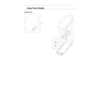 Samsung DVE45R6300W/A3-00 heater duct assy diagram