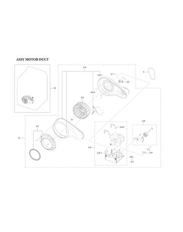 Motor duct assy