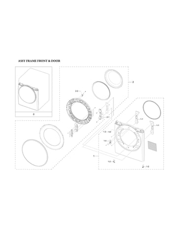 Front frame/door assy
