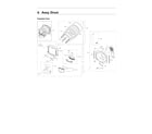 Samsung DVE50R5400W/A3-00 drum assy diagram
