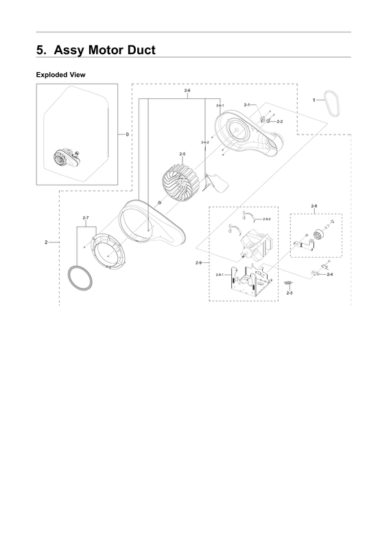 Motor duct assy