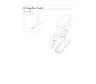 Samsung DVE50R5400W/A3-00 heater duct assy diagram