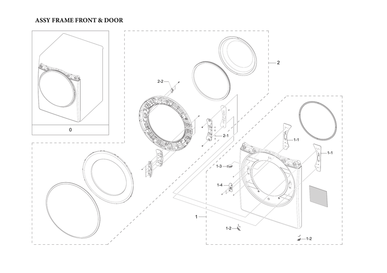 Front frame/door assy