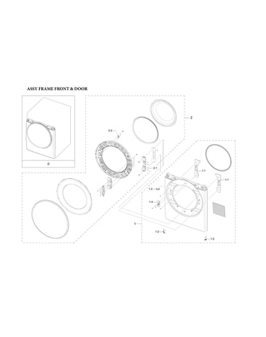 Front frame/door assy