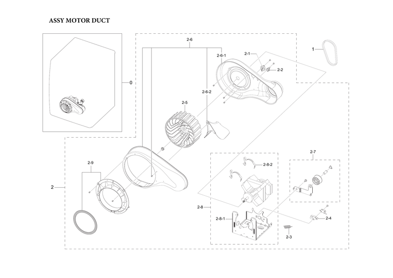 Motor duct assy