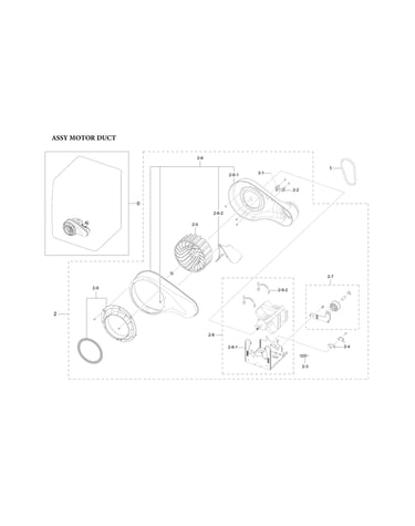 Motor duct assy