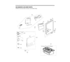 LG LRFVC2406S/00 ice maker & ice bin parts diagram