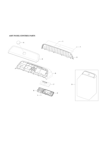 Assy panel control parts