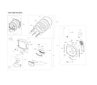 Samsung DVE54R7600C/A3-00 assy drum parts diagram