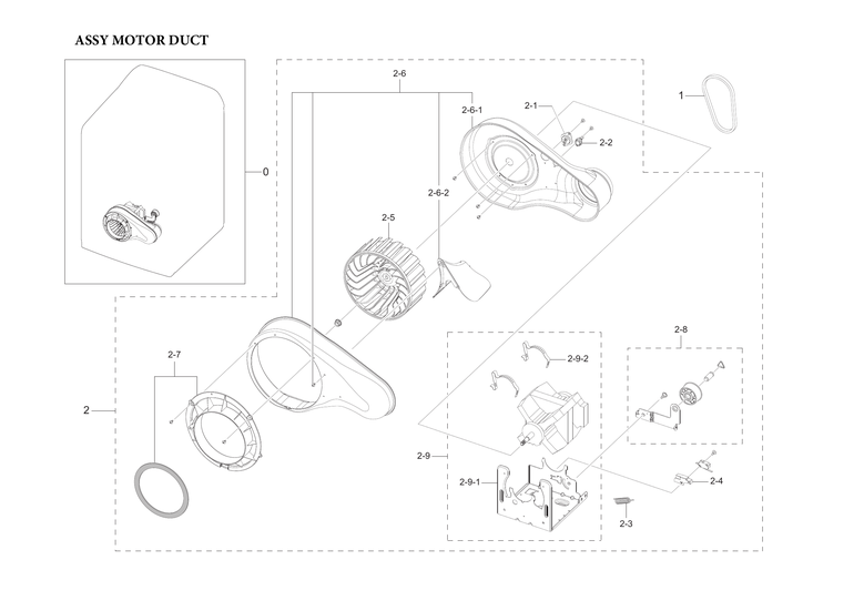 Assy motor duct