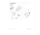Samsung DVE54R7600W/A3-00 drum assy diagram