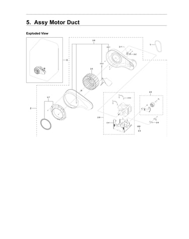 Motor duct assy