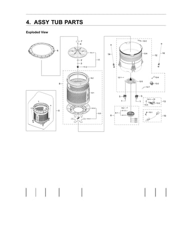 Tub parts assy