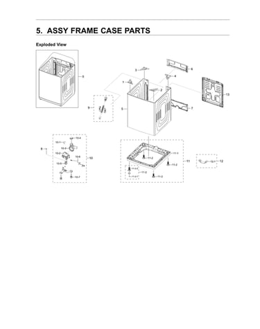 Frame case parts assy