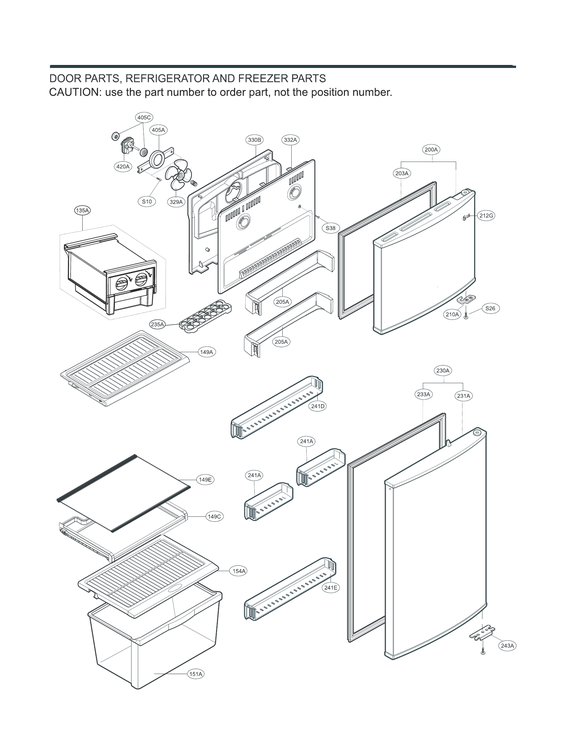 DOOR/REFRIGERATOR/FREEZER PARTS