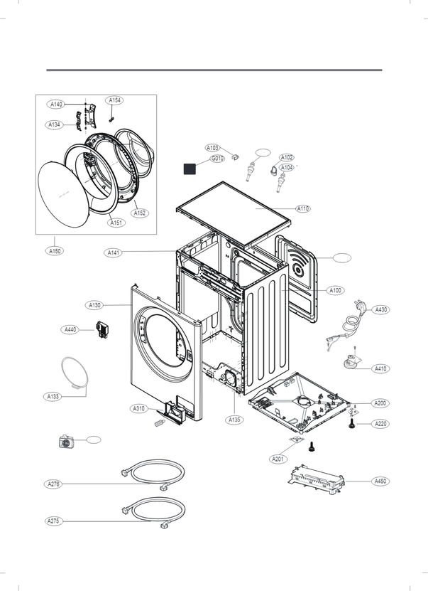 CABINET AND CONTROL ASSEMBLY PARTS