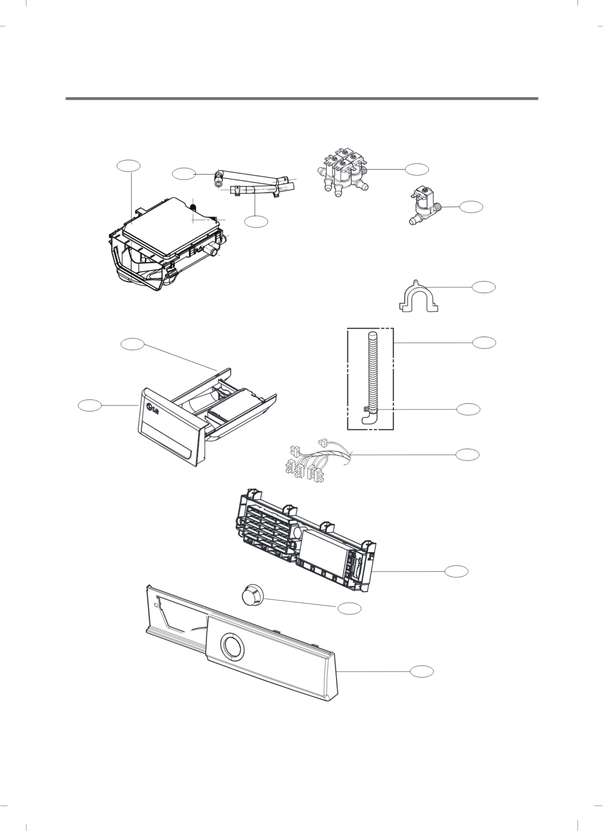 CONTROL PANEL AND DISPENSER PARTS