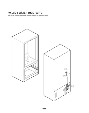 Valve/water tube parts