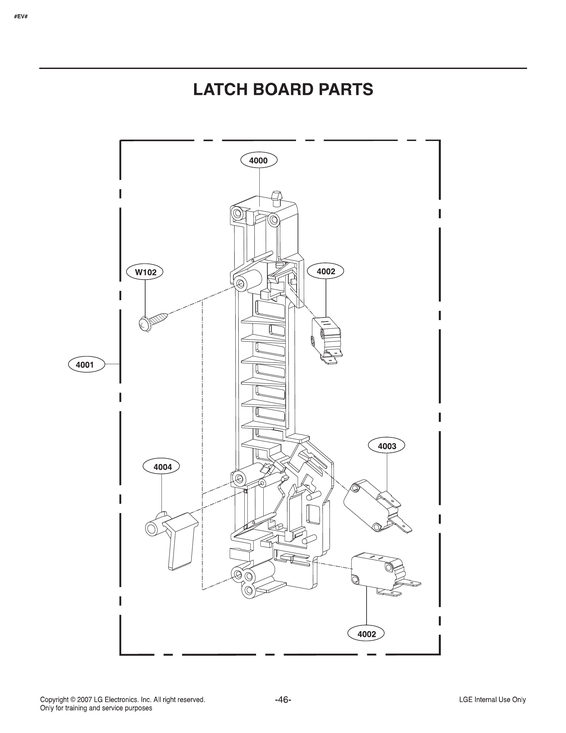 Latch board parts
