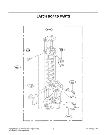 Latch board parts