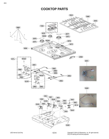 Cooktop parts