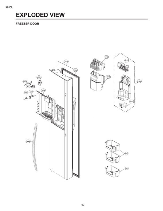 Freezer door