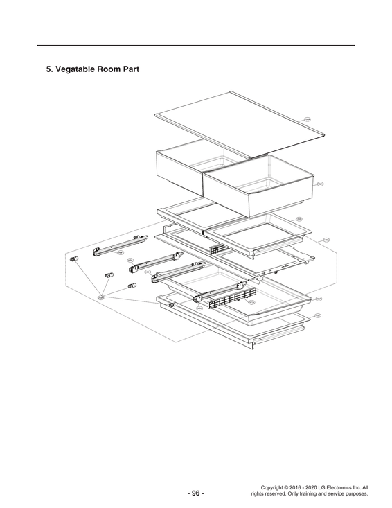 Vegetable room parts