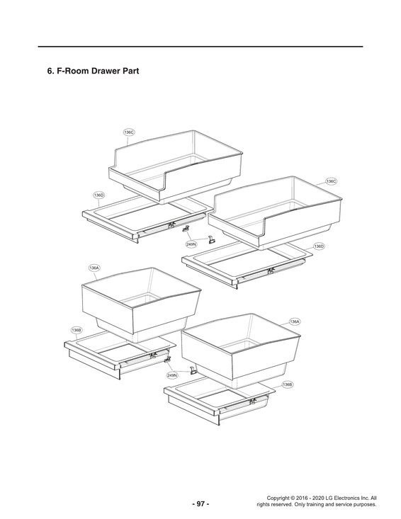 F-ROOM DRAWER PARTS