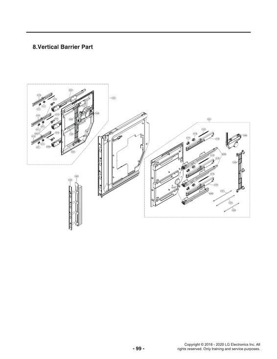 Vertical barrier parts