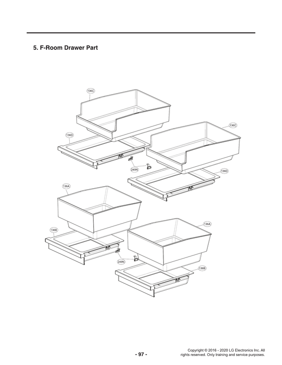 F-ROOM DRAWER PARTS