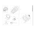 Samsung DVG45T3400W/A3-00 drum parts assy diagram
