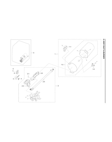 Duct & burner assy