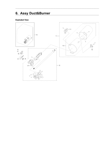 Duct & burner assy