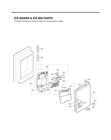 Ice maker/ice bin parts