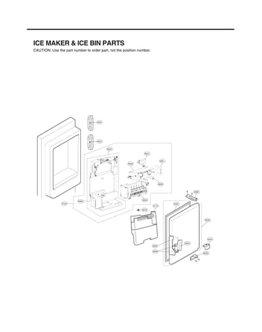 Ice maker/ice bin parts