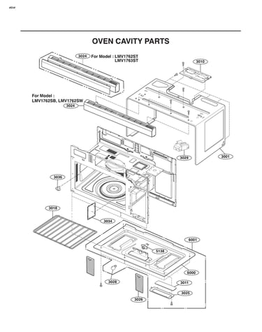 Oven cavity parts