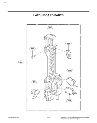 Latch board parts