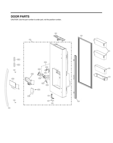 Dispenser door parts