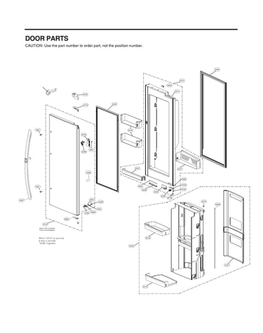 Refrigerator door parts