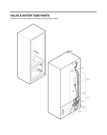 Valve/water tube parts
