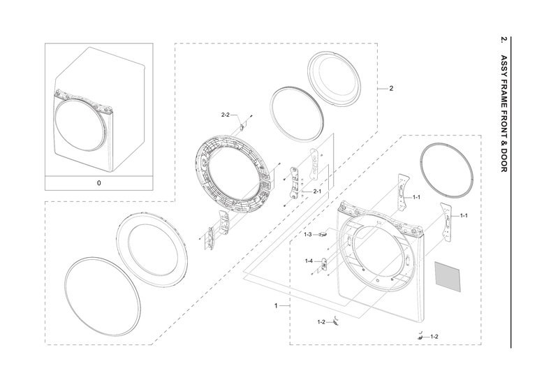 Front frame & door assy