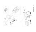 Samsung DVG50R8500V/A3-00 drum parts assy diagram