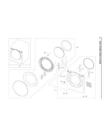 Front frame & door assy