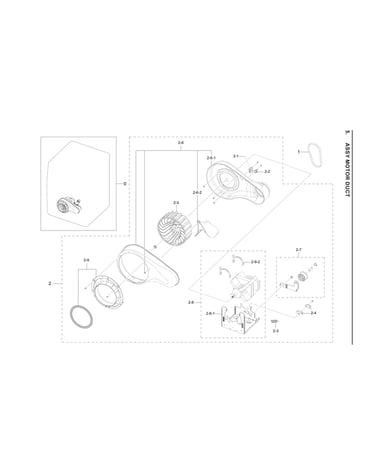 Motor duct assy