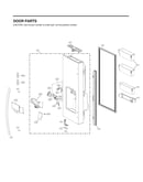 Dispenser door parts