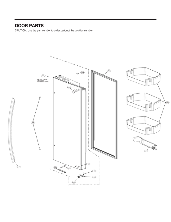 Refrigerator door parts